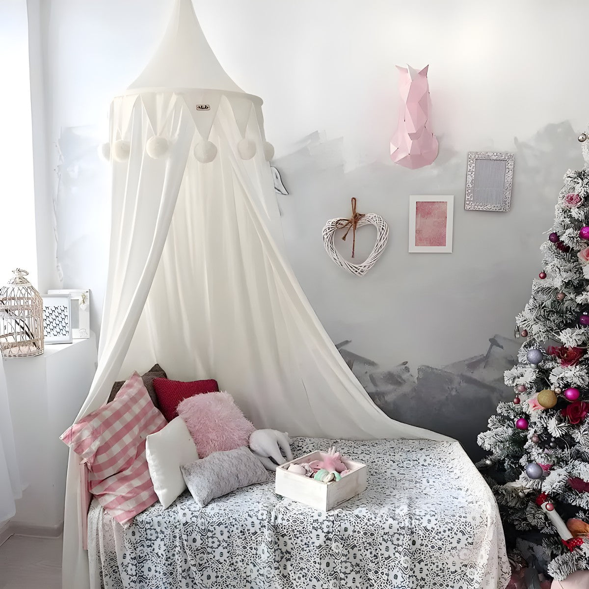 Ciel de Lit Bébé Blanc | Brume de Neige