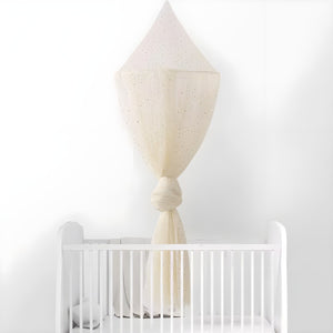 Ciel de Lit Bébé Blanc Cassé | Voile de Neige Douce