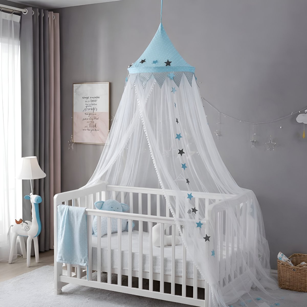 Ciel de Lit Bébé Blanc | Souffle Céleste