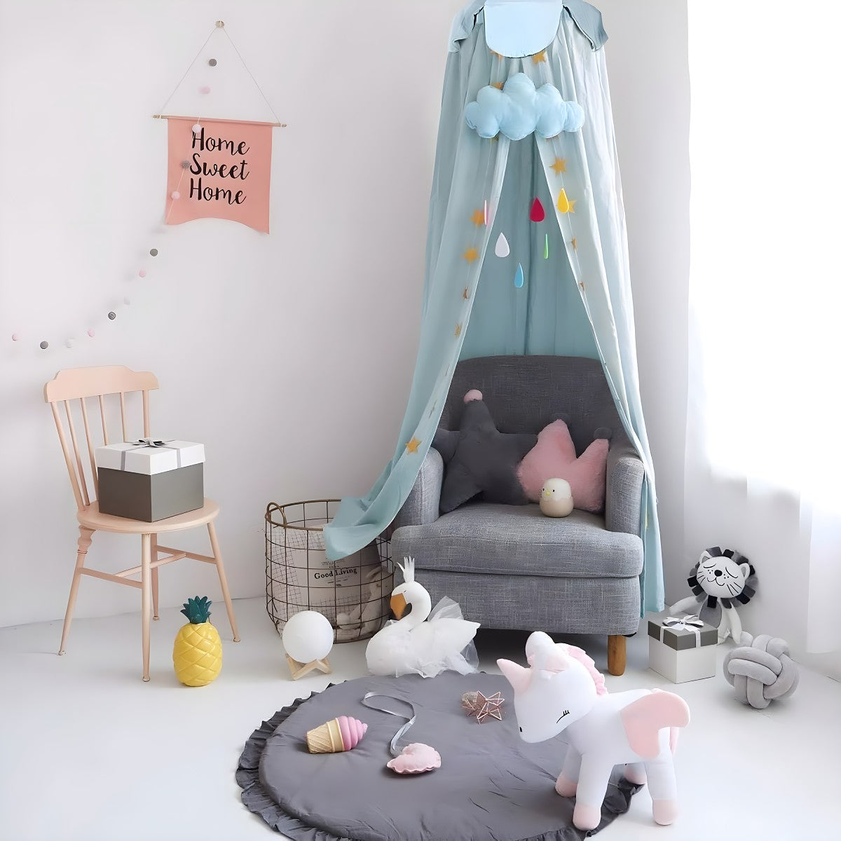 Ciel de Lit Bébé Bleu | Horizon du Matin