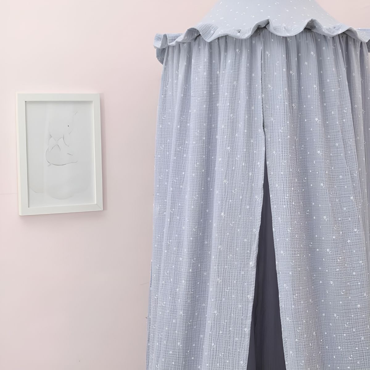 Ciel de lit Bébé Gris Bleu | Aube Polaire