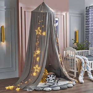 Ciel de Lit Bébé Gris | Velours Clair