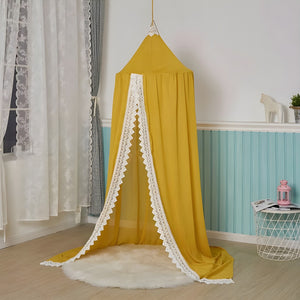 Ciel de Lit Bébé Jaune Moutarde | Douceur en Or