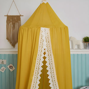 Ciel de Lit Bébé Jaune Moutarde | Douceur en Or