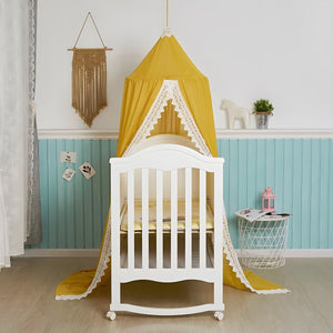 Ciel de Lit Bébé Jaune Moutarde | Douceur en Or