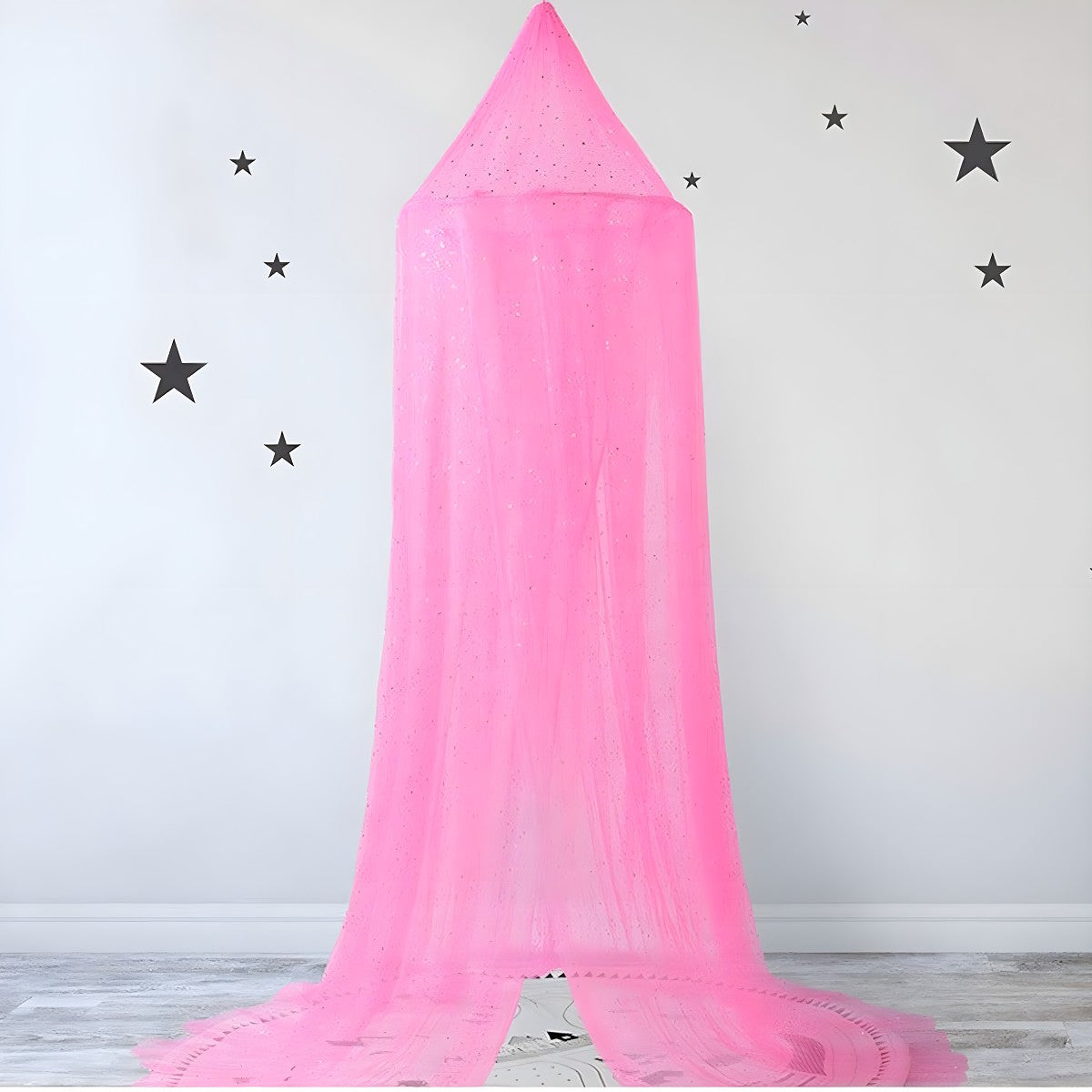 Ciel de Lit Bébé Rose Fuchsia | Plume Pâle