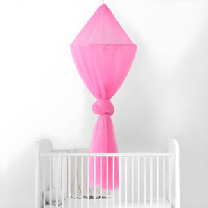 Ciel de Lit Bébé Rose Fuchsia | Plume Pâle