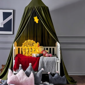 Ciel de Lit Bébé Vert | Plume de Forêt