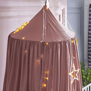 Ciel de Lit Bébé Vieux Rose | Lune Poudrée