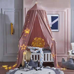 Ciel de Lit Bébé Vieux Rose | Lune Poudrée