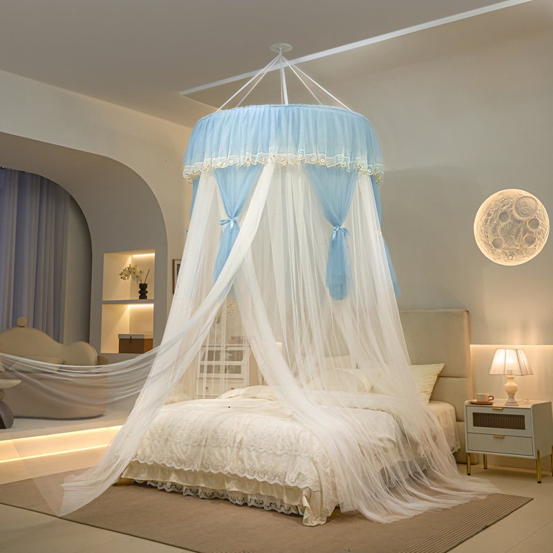 Ciel de Lit Blanc & Bleu Clair | Soie d’Azur