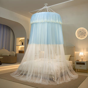 Ciel de Lit Blanc & Bleu Clair | Soie d’Azur