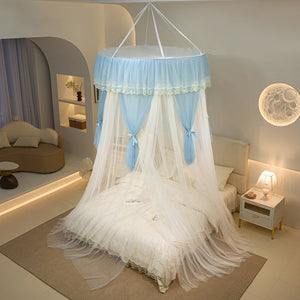 Ciel de Lit Blanc & Bleu Clair | Soie d’Azur