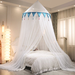 Ciel de Lit Blanc & Turquoise | Brume de Rêves