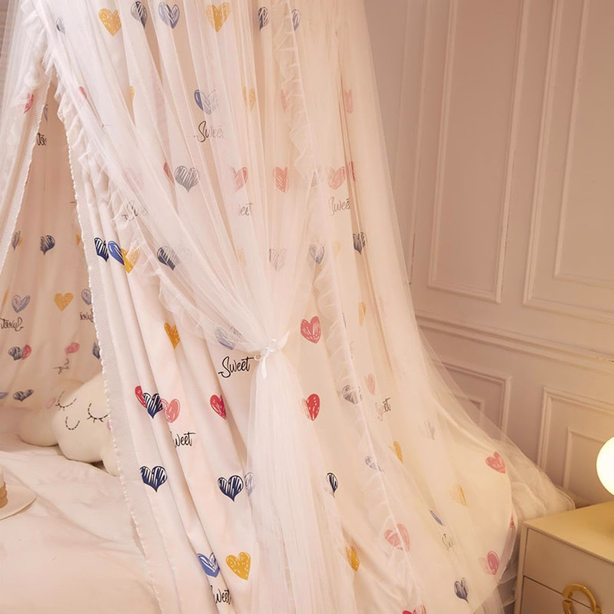 Ciel de Lit Coeur Blanc | Rêve Blanc