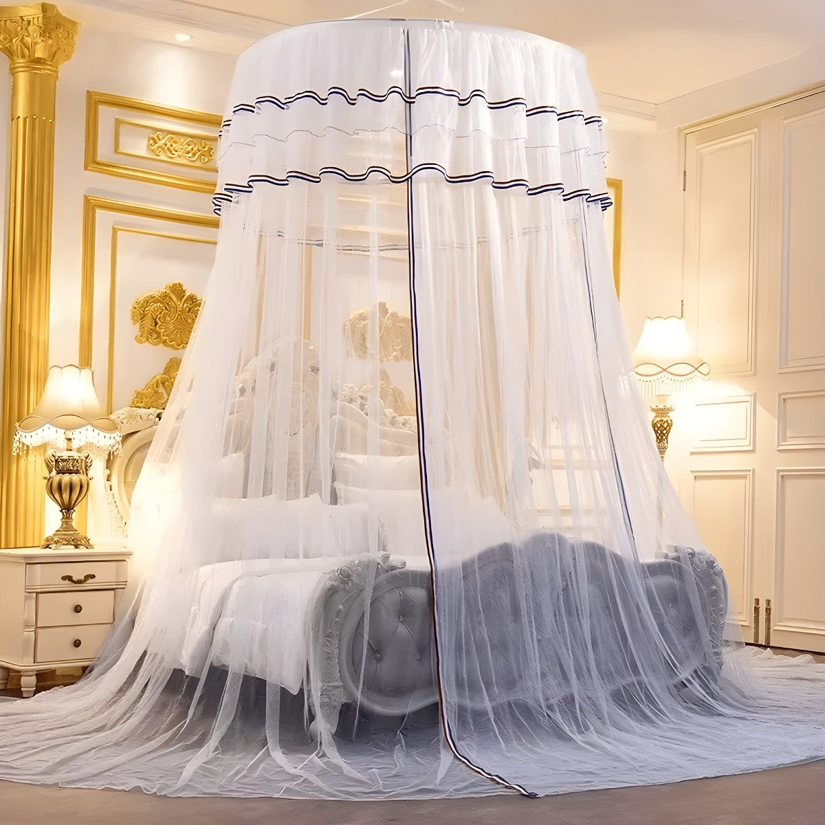 Ciel de Lit Dentelle Blanc | Douceur d'Ivoire