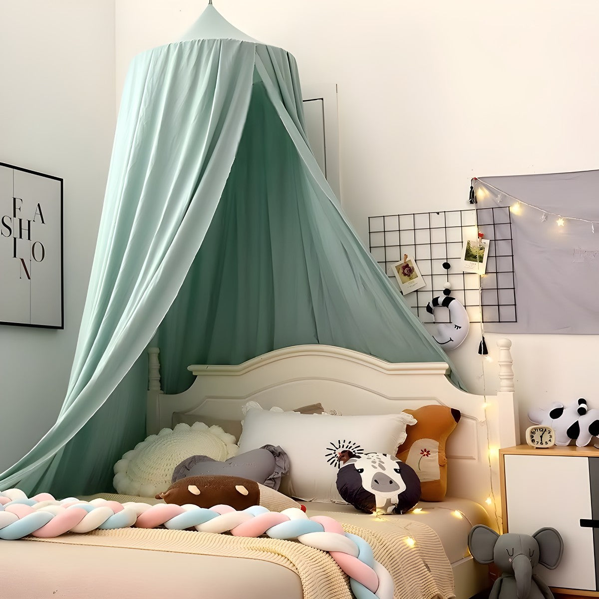 Ciel de Lit Enfant Vert | Brise d'Oasis