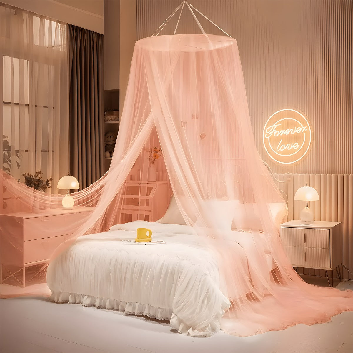 Ciel de Lit Rose Pêche | Rêverie Abricotée