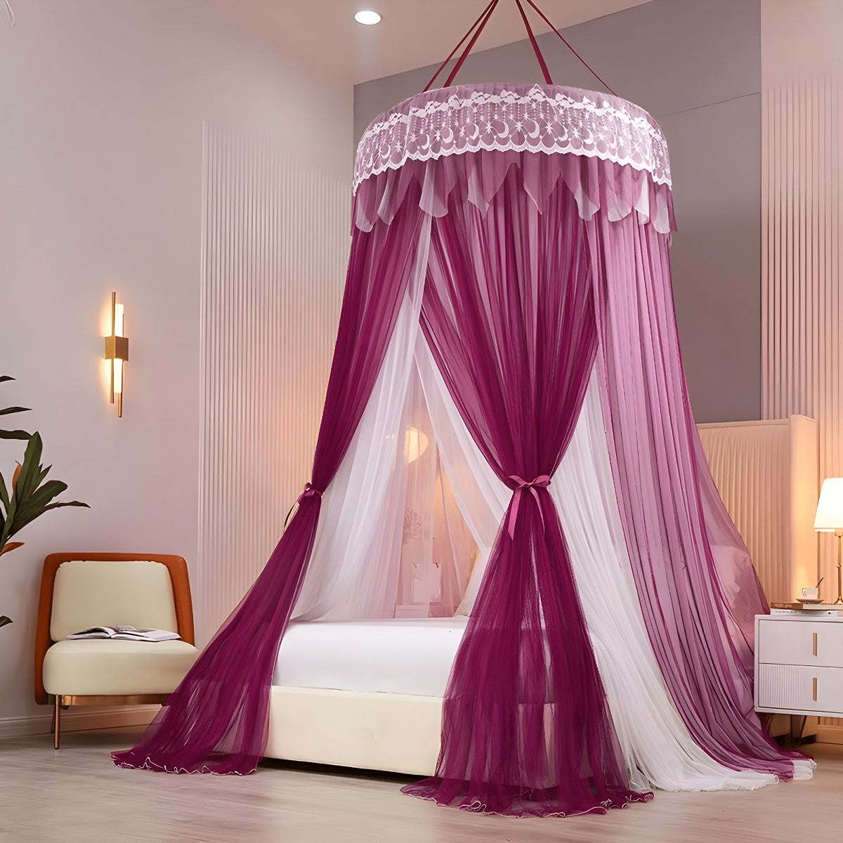 Ciel de Lit Violet Adulte | Nuit Pourpre