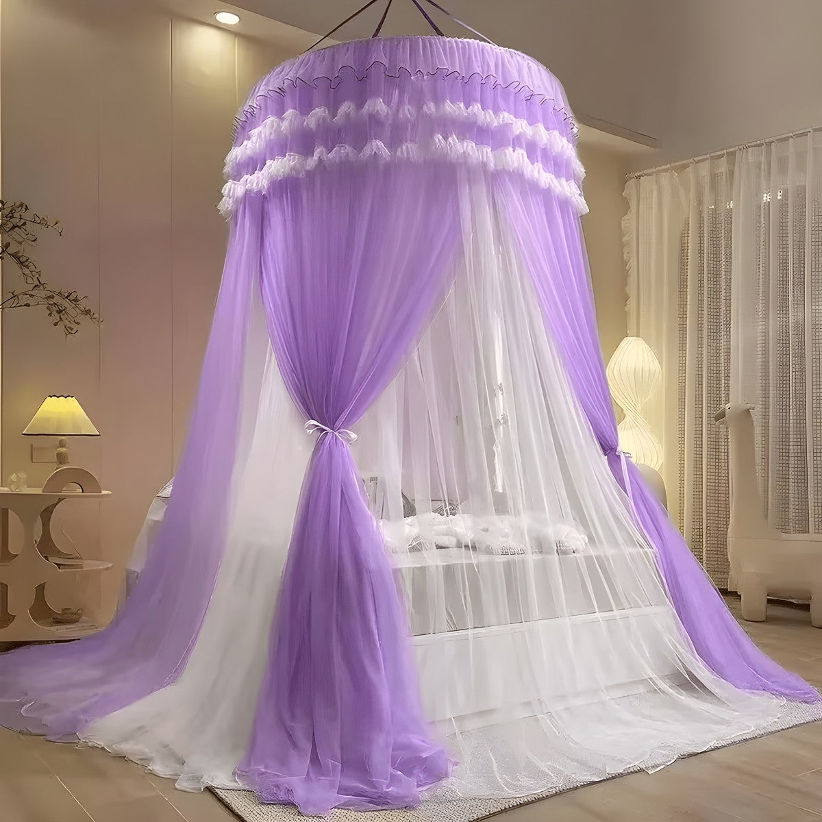 Ciel de Lit Violet Adulte | Ombre Majestueuse