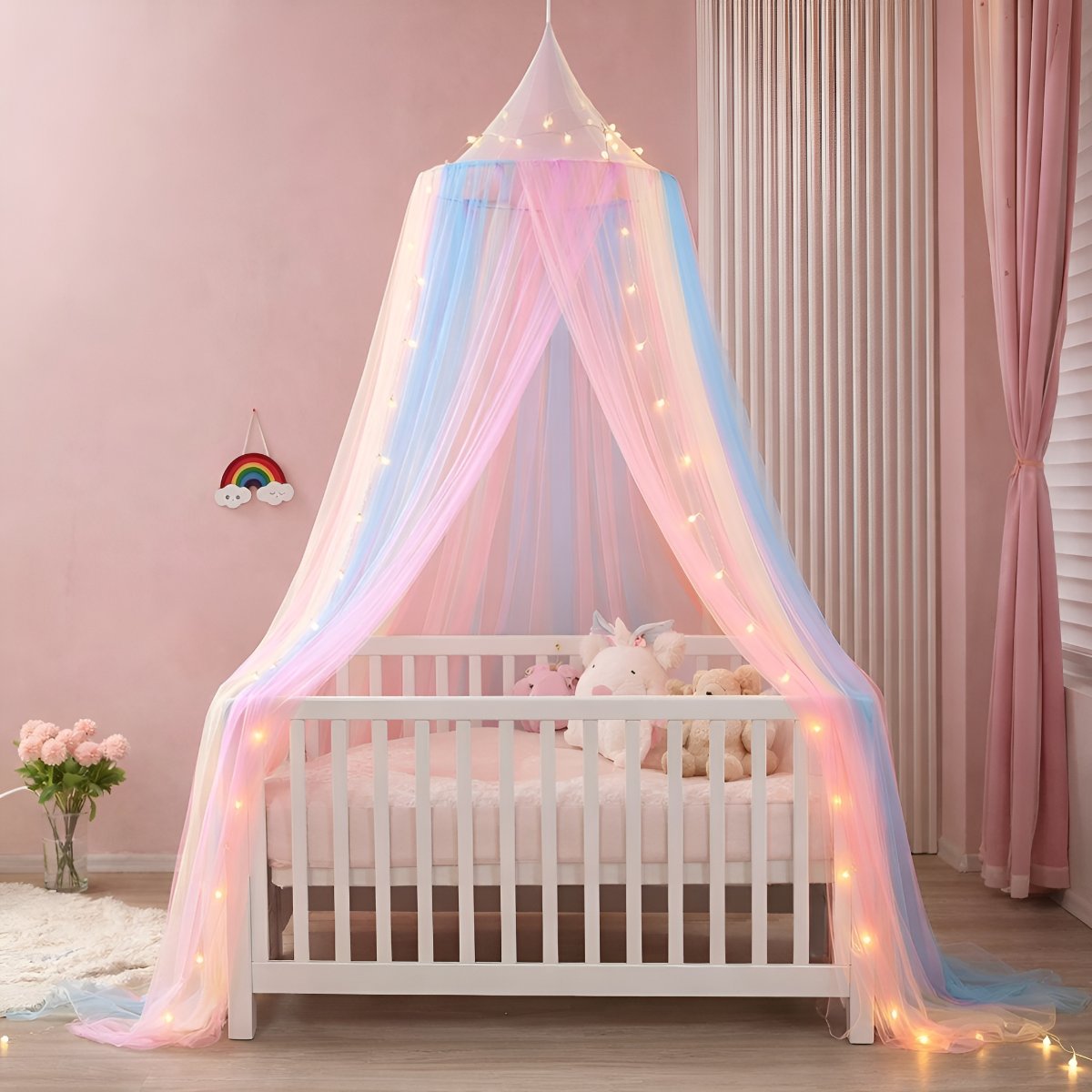 Ciel de Lit Bébé Arc En Ciel | Ciel Féérique