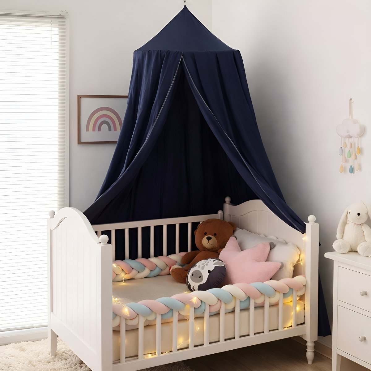 Ciel de Lit Bébé Bleu Marine | Élégance Nocturne