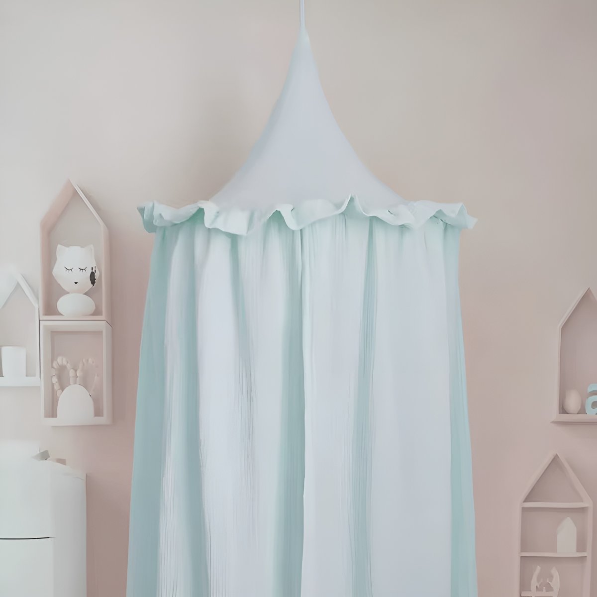Ciel de lit Bébé Bleu Pastel | Brume Océane