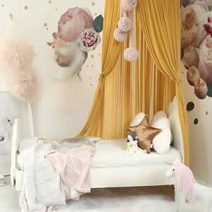 Ciel de lit Bébé Jaune Moutarde | Aube Dorée