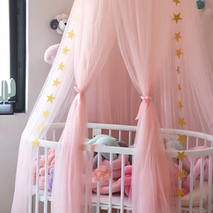 Ciel de lit Bébé Rose Pâle | Voile Stella