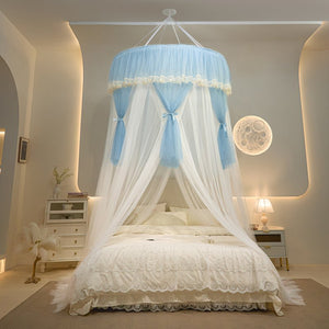 Ciel de Lit Blanc & Bleu Clair | Soie d’Azur