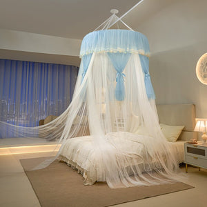 Ciel de Lit Blanc & Bleu Clair | Soie d’Azur