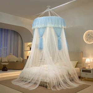 Ciel de Lit Blanc & Bleu Clair | Soie d’Azur