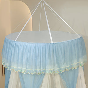 Ciel de Lit Blanc & Bleu Clair | Soie d’Azur