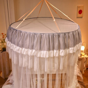 Ciel de Lit Blanc & Gris | Cocon Céleste