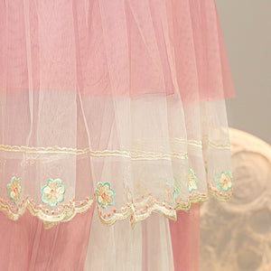 Ciel de Lit Blanc & Rose | Charme Poudré