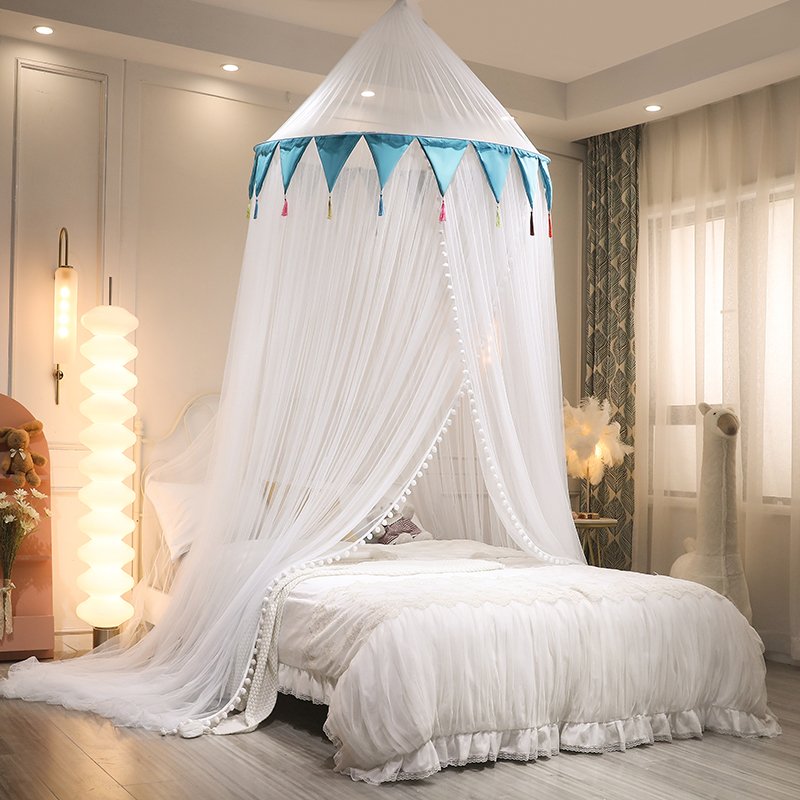 Ciel de Lit Blanc & Turquoise | Brume de Rêves