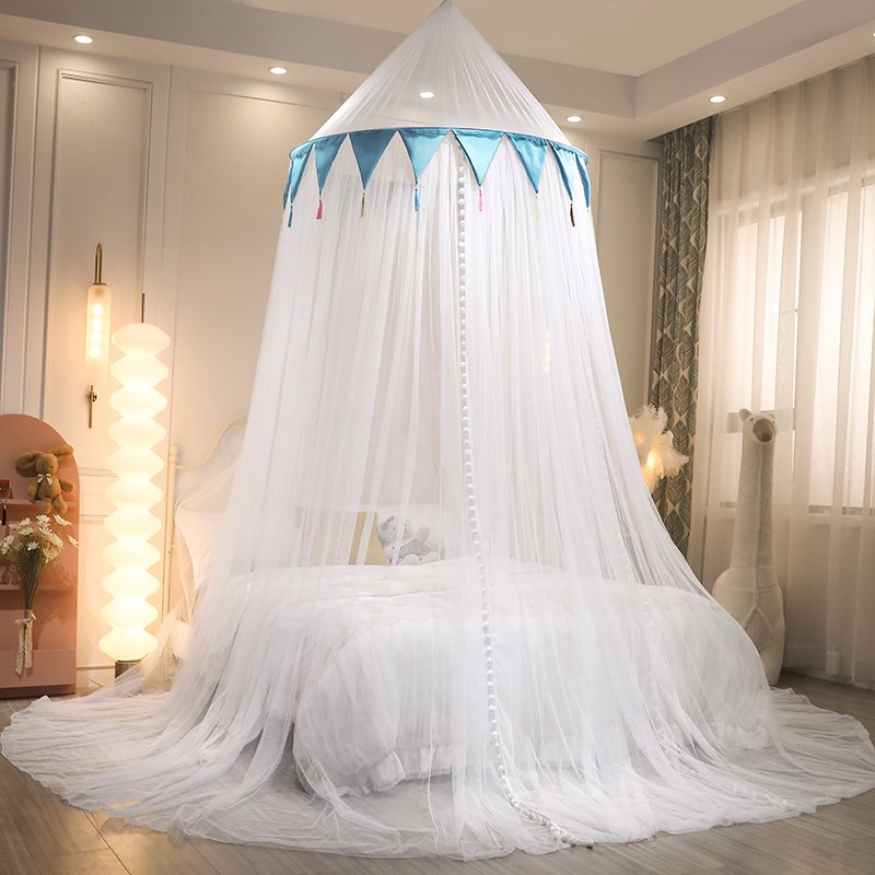 Ciel de Lit Blanc & Turquoise | Brume de Rêves