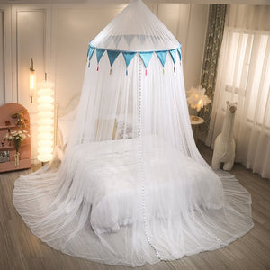 Ciel de Lit Blanc & Turquoise | Brume de Rêves