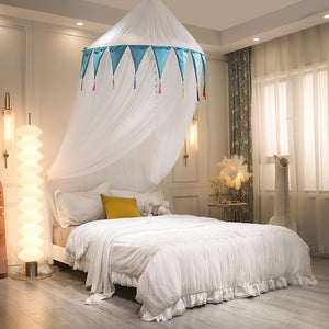 Ciel de Lit Blanc & Turquoise | Brume de Rêves