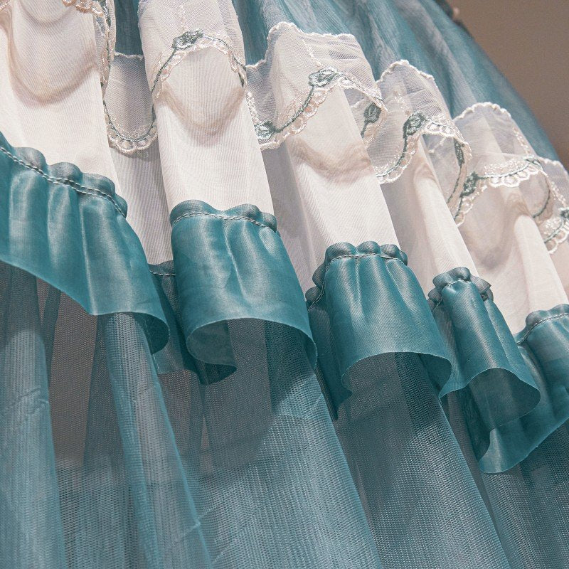 Ciel de Lit Turquoise Grisé | Éclat de Paon