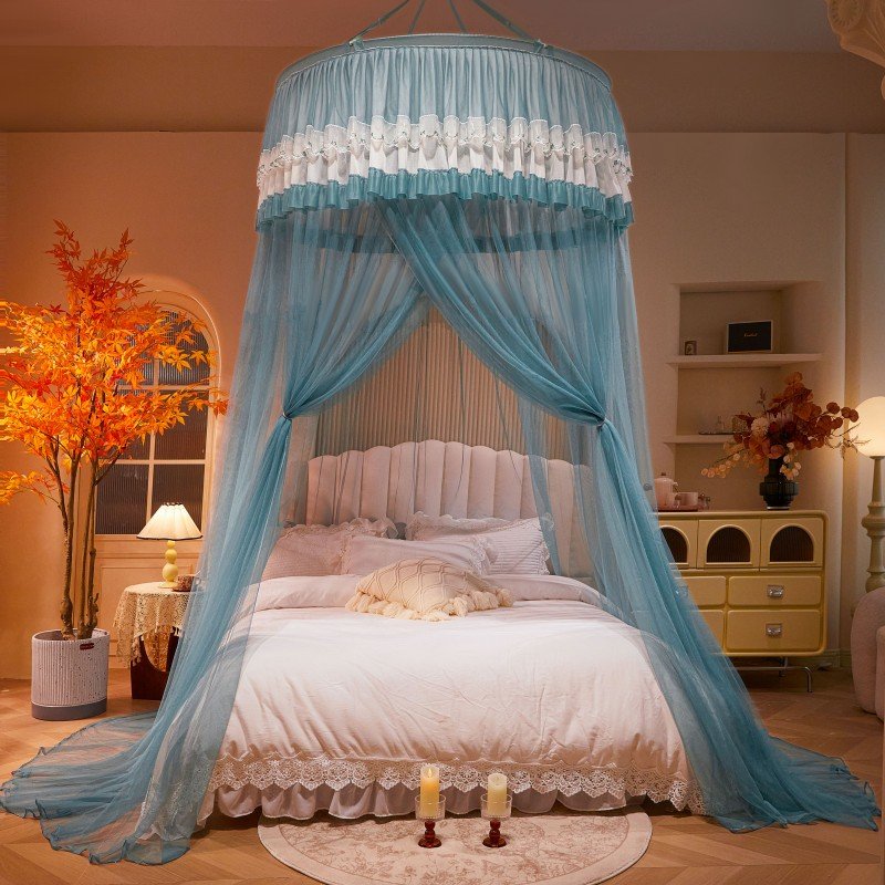 Ciel de Lit Turquoise Grisé | Éclat de Paon