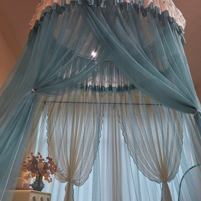 Ciel de Lit Turquoise Grisé | Éclat de Paon